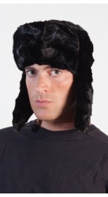 Cappello in visone nero per uomo - Stile Russo